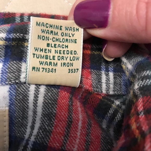 LL Bean Men's Scotch Plaid Flannel Shirt, Traditional Fit, Size Large - Picture 5 of 5